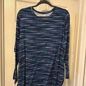 Women's 1x Moisture Wicking UPF Sun Long Sleeve Tunic Top Very Good Condition